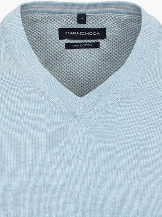 CASAMODA Pullover V-Neck Light Blue