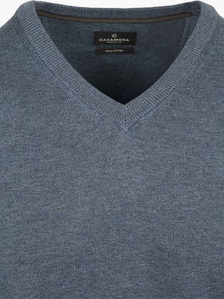 CASAMODA Pullover mit V-Ausschnitt Indigo