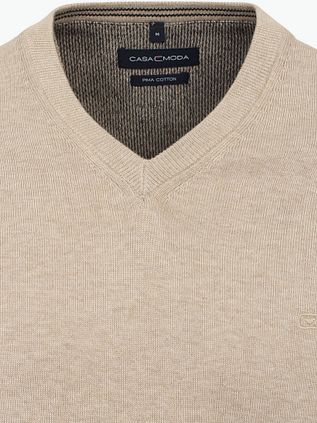 CASAMODA Pullover V-Hals Ecru