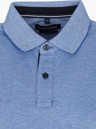 CASAMODA Polo Shirt Stretch Blue