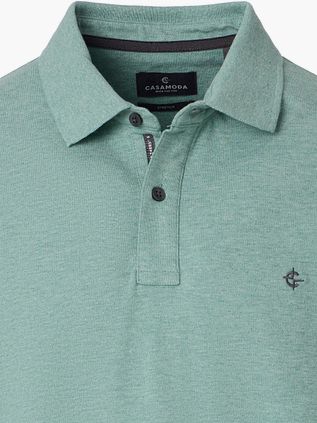 CASAMODA Polo Shirt Stretch Melange Green