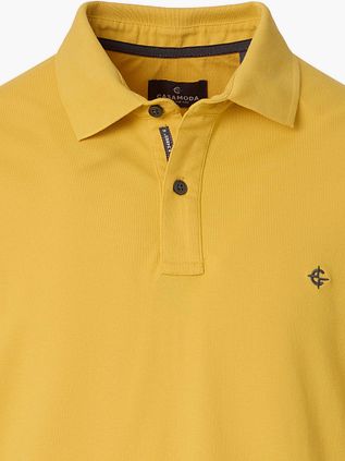 CASAMODA Polo Shirt Stretch Mustard Yellow