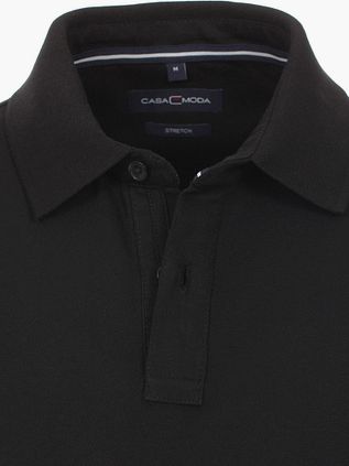 CASAMODA Poloshirt Stretch Schwarz