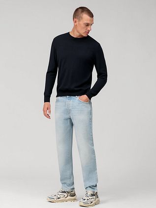 Olymp Pullover O-Neck Wool Dark Blue