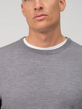 Olymp Pull Col O Wool Gris