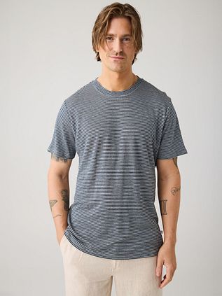 KnowledgeCotton Apparel T-shirt Streifen Navy