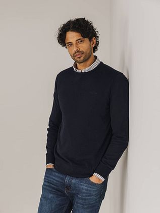 State Of Art Pullover mit Rundhalsausschnitt Navy