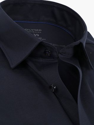 OLYMP Luxor Modern Fit Jersey Stretch 24/Seven Navy Shirt