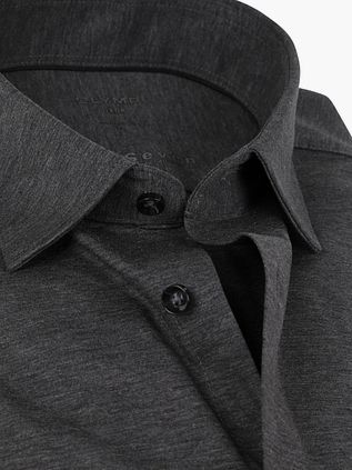 OLYMP Luxor Jersey Stretch Hemd 24/Seven Dunkelgrau