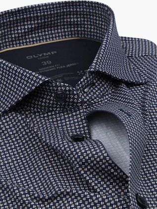 Olymp Luxor Shirt Figures Navy