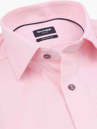 OLYMP Luxor Hemd Extra Long Sleeves Structure Rosa