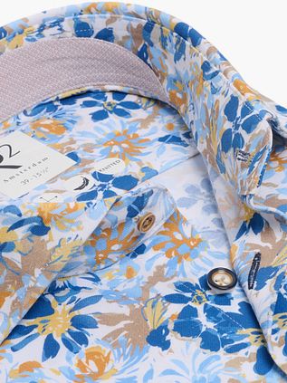 R2 Amsterdam Camisa Punto Floral Azul