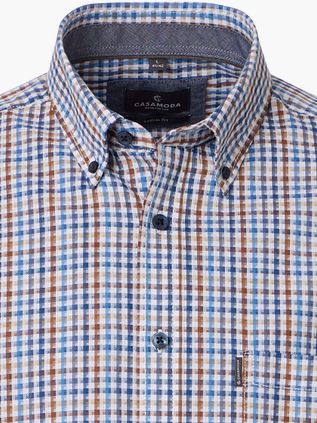 CASAMODA Casual Shirt Faux Checks Blue