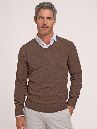 R2 Pullover aus Merinowolle in Taupe