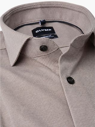 OLYMP Japanese Knitted Shirt Brown