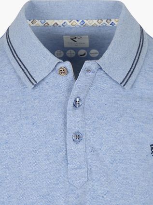 R2 Amsterdam Soft Solid Polo Light Blue