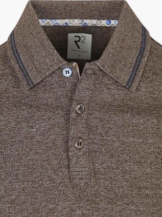 R2 Amsterdam Soft Solid Polo Brown