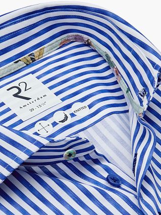 R2 Japanese Knitted Shirt Stripes Blue