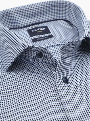 Olymp Luxor Shirt Print Structura Blue