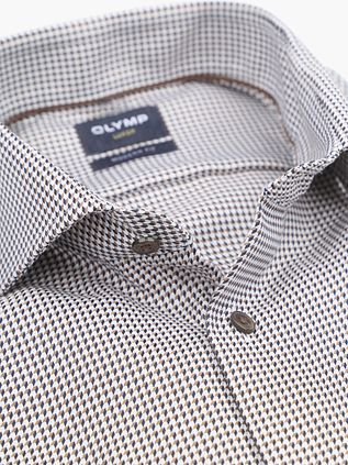 Olymp Luxor Shirt Print Structura Brown