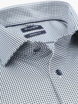 Olymp Luxor Shirt Print Structura Green