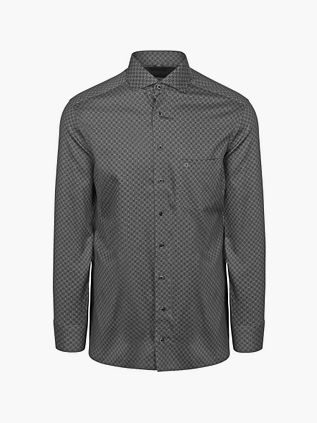 Olymp Luxor Shirt Print Grey
