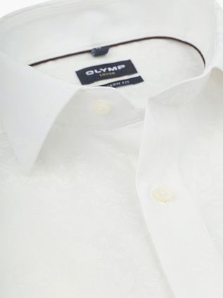 Olymp Luxor Shirt Tonal Floral Printed Off-white