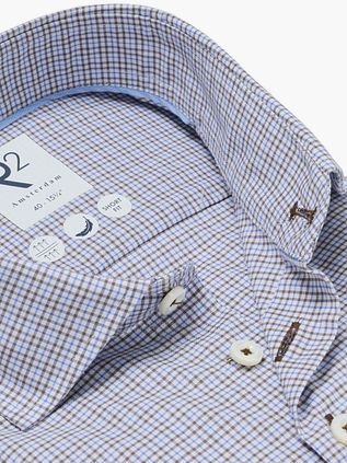 R2 Classic Camisa Cuadros Azul