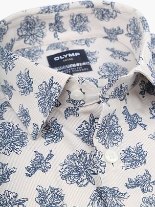 OLYMP Luxor Hemd Druck Blau