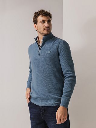 State Of Art Half Zip Pullover Blue