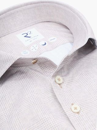 R2 Camisa Elegante Glencheck Travel Beige