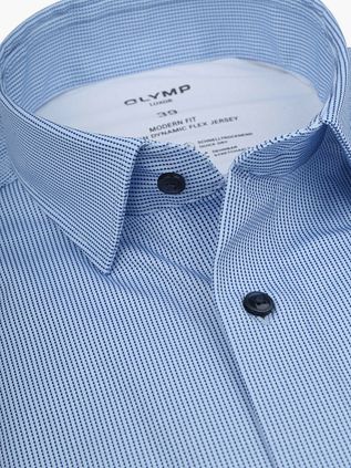 OLYMP Luxor Hemd 24/Seven Druck Blau