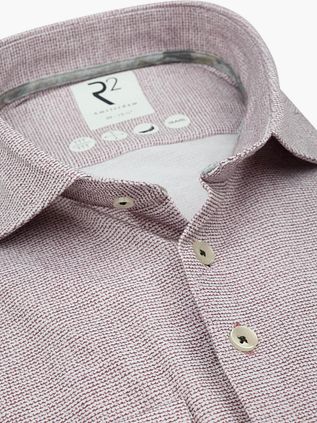 R2 Knitted Businesshemd Mauve