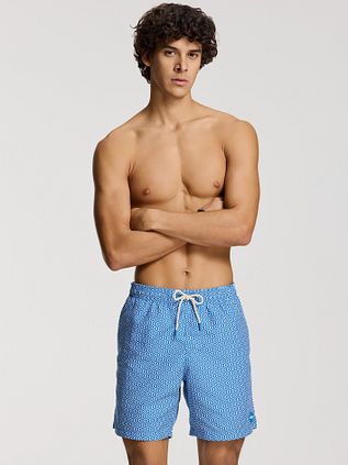 Shiwi Badeshorts Mike Geo Tile Kobaltblau