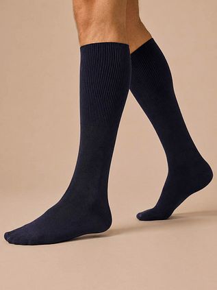 Falke Airport Knee Socks Navy