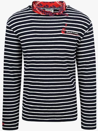 Scotch and Soda Pullover Bandana Dunkelblau Gestreift
