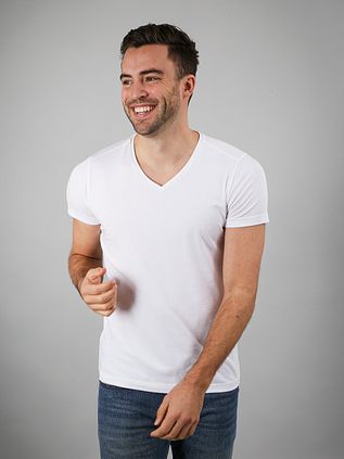 Suitable Vitasu T-Shirt V-Neck White 6-Pack