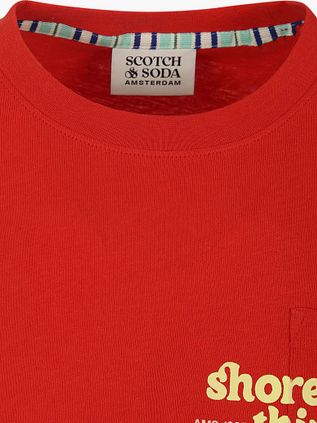 Scotch & Soda Artwork T-Shirt Rot