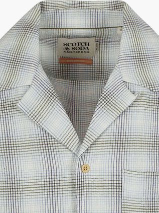 Scotch and Soda Chemise Manches Courtes Seersucker à Carreaux Multicolor