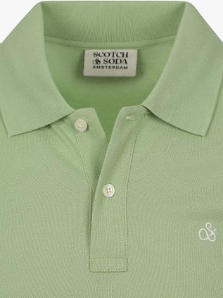 Scotch And Soda Core Piqué Polo Shirt Green
