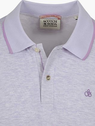 Scotch And Soda Melange Polo Shirt Purple