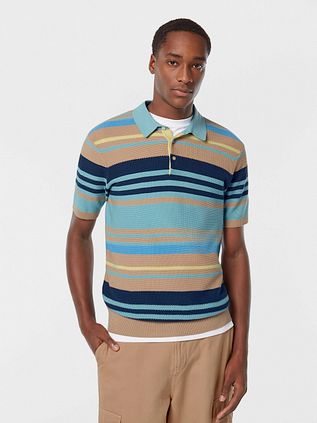 Scotch And Soda Knitted Polo Multicolour