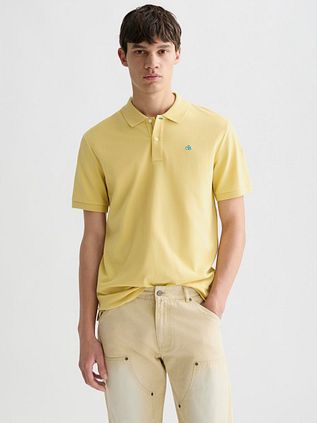 Scotch and Soda Piqué Polo Shirt Yellow