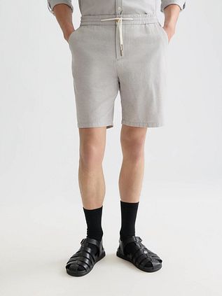 Scotch and Soda Fave Short Cotton Linen Greige