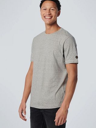 No Excess T-Shirt Stripe Melange Off-White
