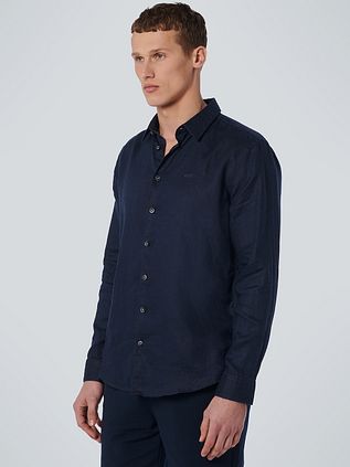 No Excess Shirt Linen Navy