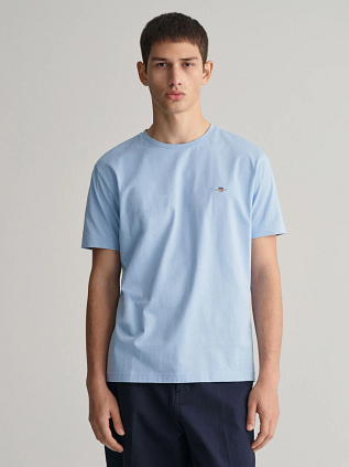 Gant T-shirt Shield Logo Lichtblauw