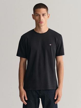 Gant T-shirt Shield Logo Zwart