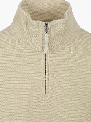 Gant Half Zip Trui Ecru