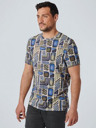 No Excess T-Shirt Print Blue